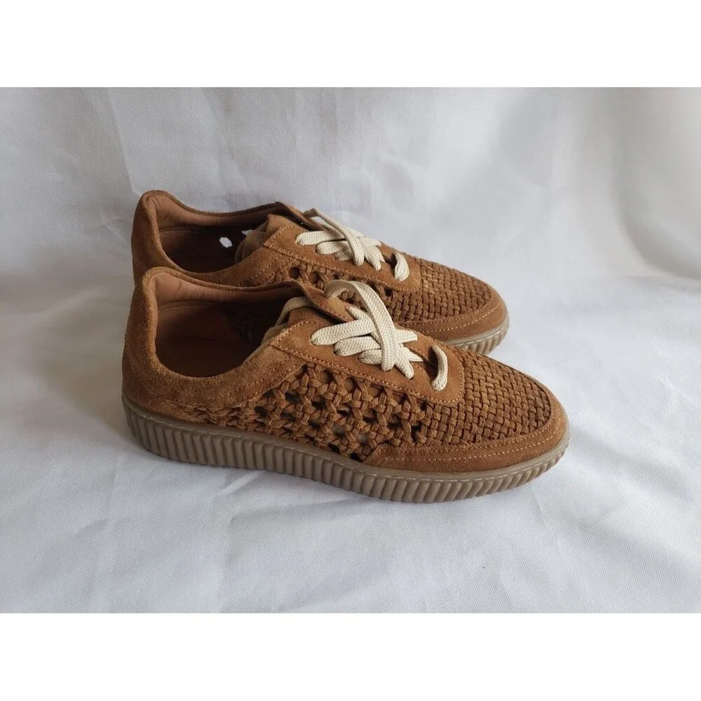Free People Wimberly Woven Sneakers - Brown - Womens size 6.5 - NEW
